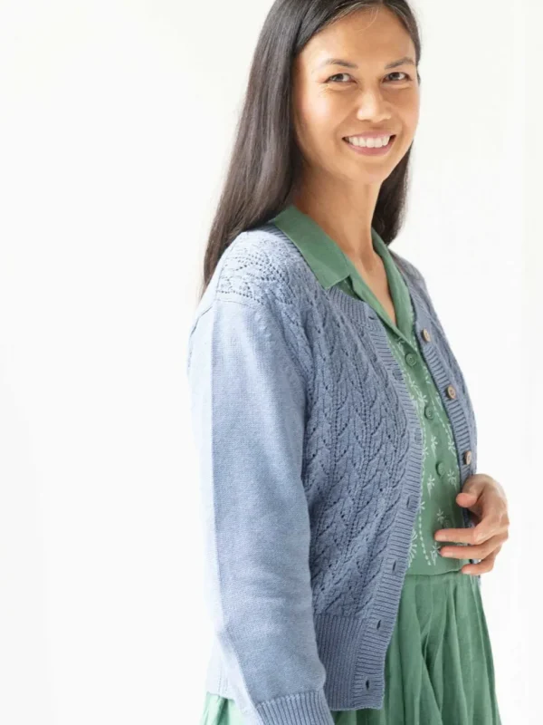 Ava Cardigan Denim Blue