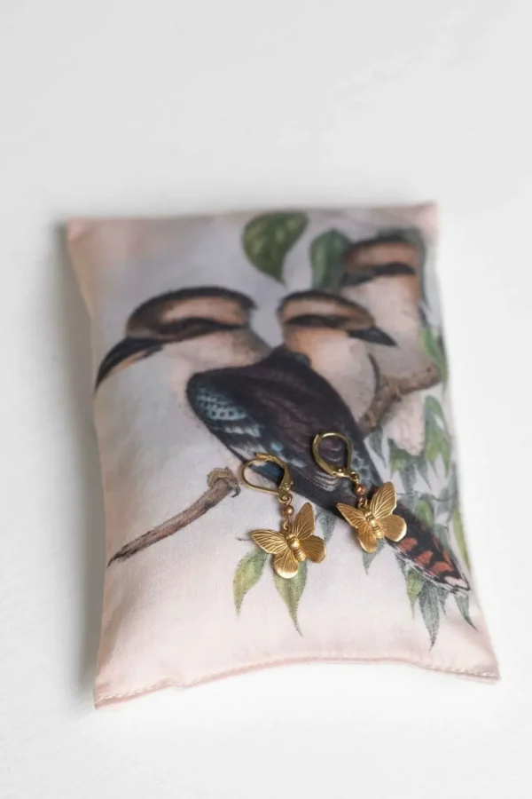 Brass Butterfly Earrings