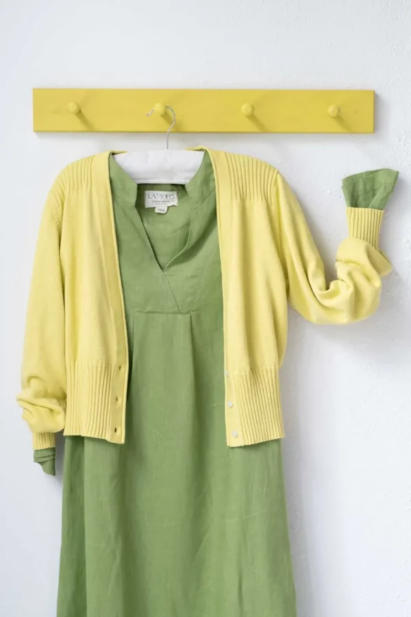 Carly Cardigan In Muted Lime *Organic Cotton
