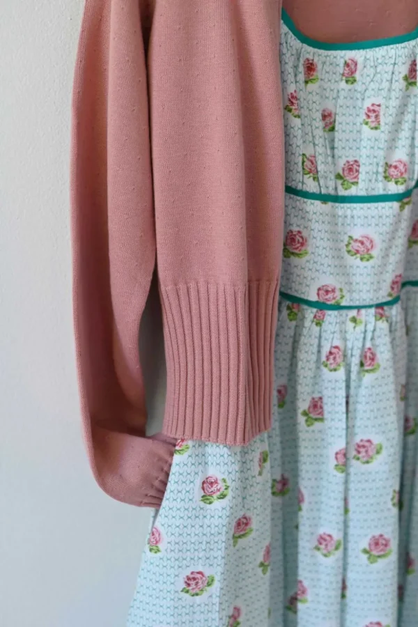 Carly Cardigan In Old Rose *Organic Cotton