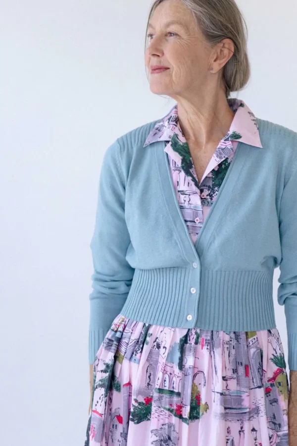 Carly Cardigan In Stillwater *Organic Cotton