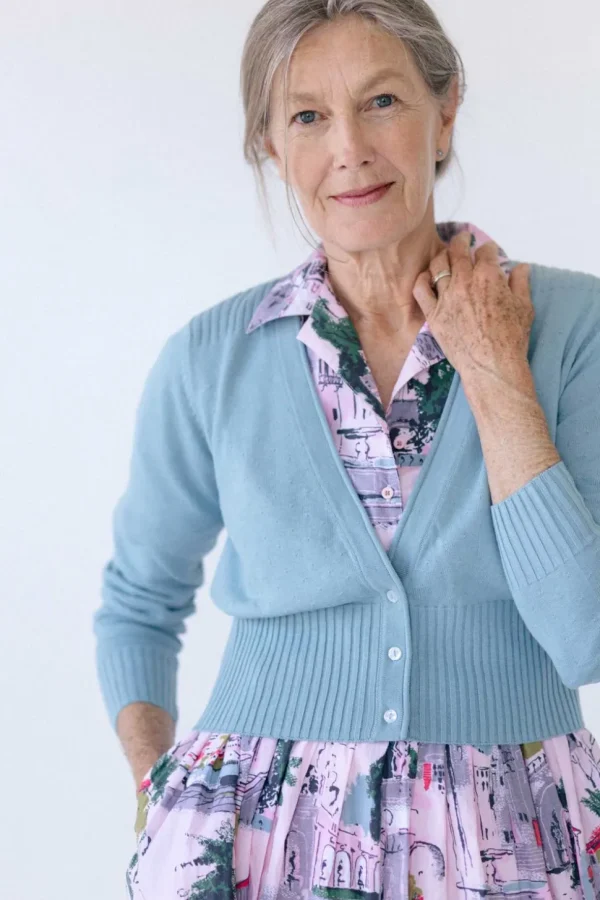 Carly Cardigan In Stillwater *Organic Cotton