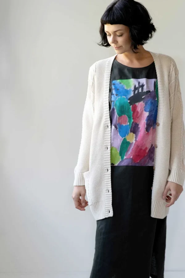 Charli Cardigan Oatmeal *Organic Cotton