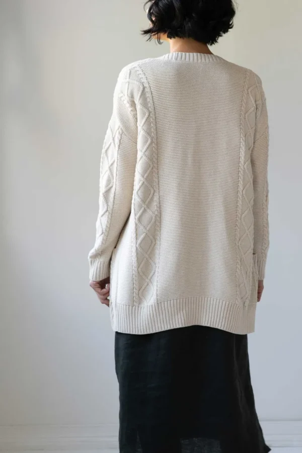 Charli Cardigan Oatmeal *Organic Cotton