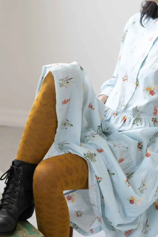 Deco Mustard Wool Tights