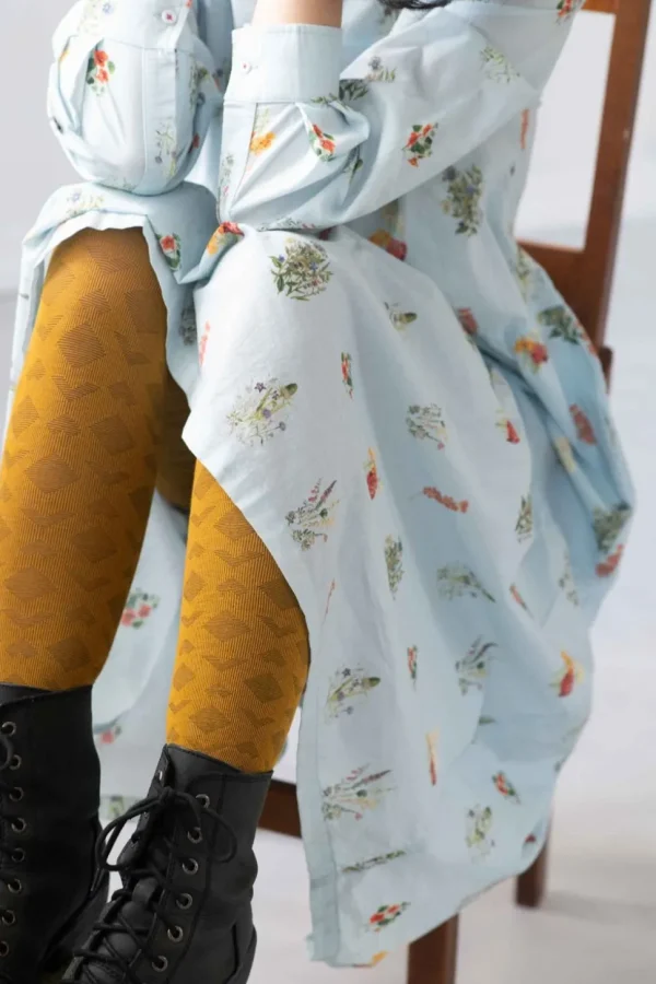 Deco Mustard Wool Tights