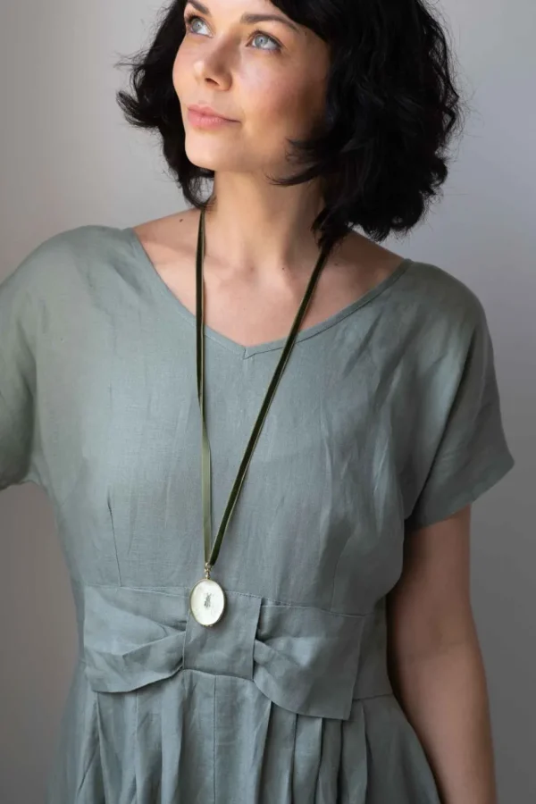 Eloise Short Sleeved Dress In Slate