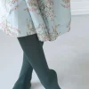 Fleur Teal Cotton Tights