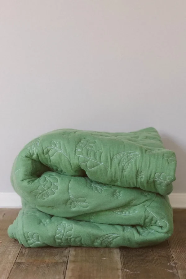 Garden Quilt In Grass/Grey *Organic Cotton