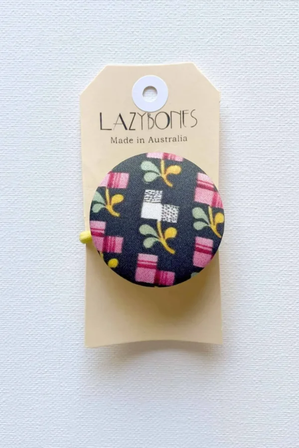 Hair Button Painted Floral
