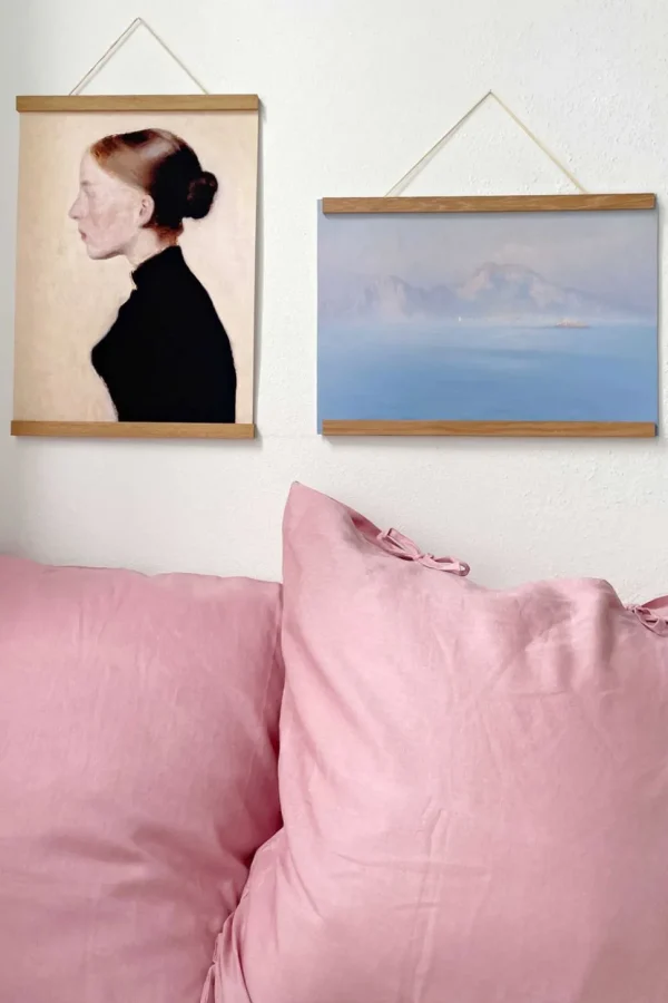 Linen Euro Set In Rose