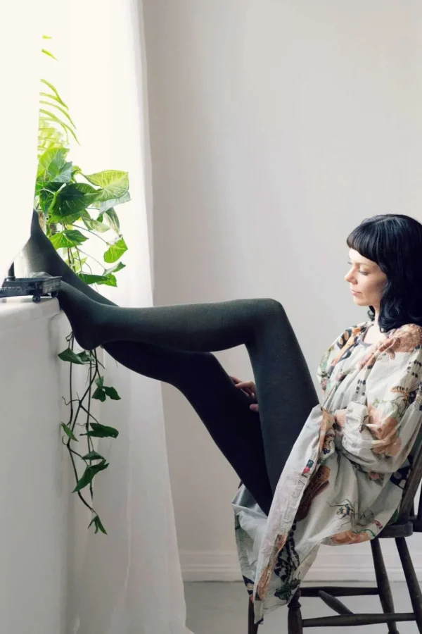 Luxe Green Wool Tights