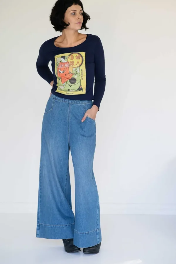 Ollie Pant In Denim *Organic Cotton