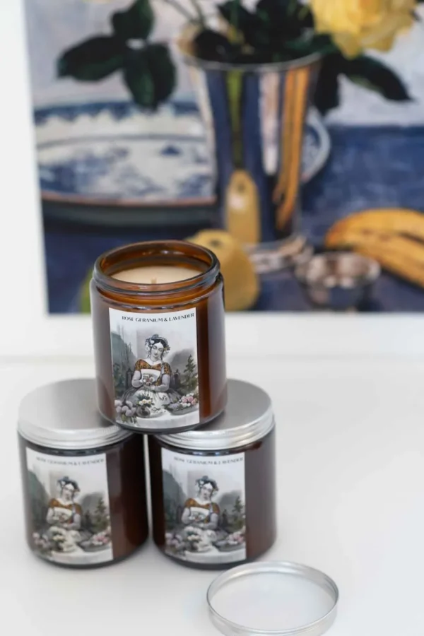 Rose Geranium & Lavender Soy Candle