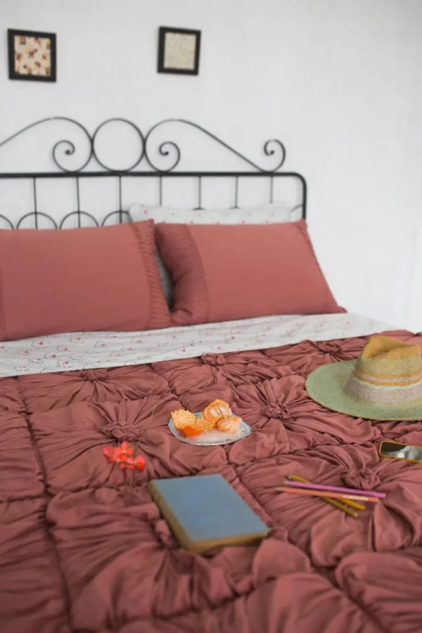 Rosette Quilt In Cedar *Organic Cotton