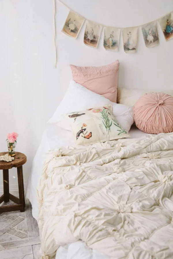 Rosette Quilt In Natural *Organic Cotton