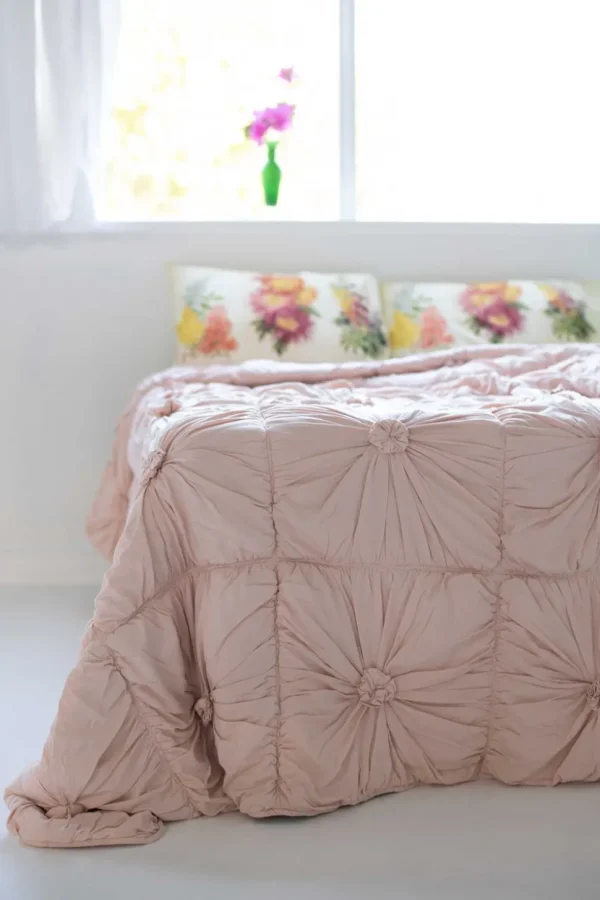 Rosette Quilt In Tuscan Pink *Organic Cotton
