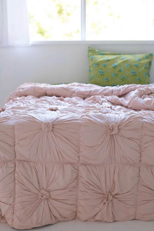 Rosette Quilt In Tuscan Pink *Organic Cotton