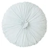 Rosette Round Cushion Cover In Chalk Blue *Organic Cotton