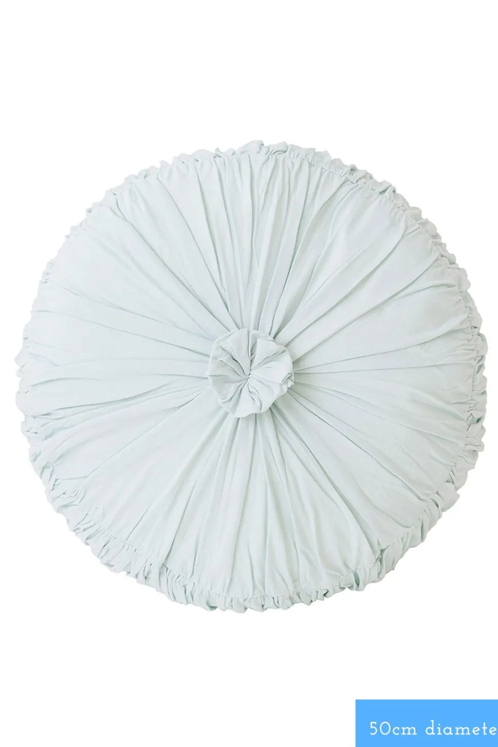 rosette_round_cushion_cov_0.webp Rosette Round Cushion Cover In Chalk Blue *Organic Cotton