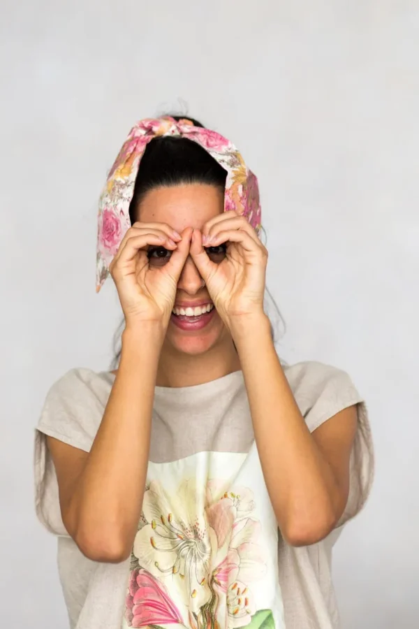 Scrunchie With Scarf In Peony