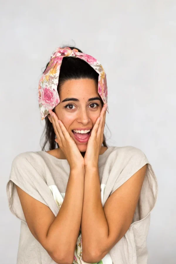 Scrunchie With Scarf In Peony