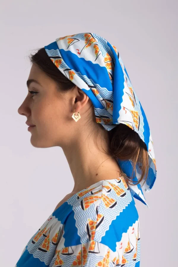 Square Scarf In Seaside *Organic Cotton