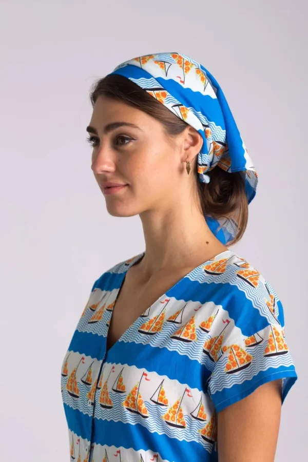 Square Scarf In Seaside *Organic Cotton