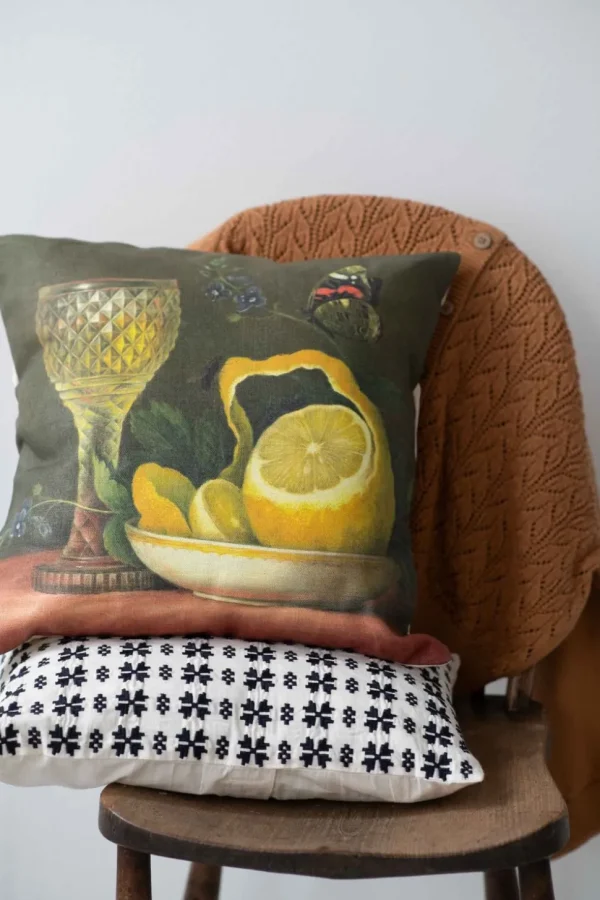 Still Life With Lemon Cushion Cover *Linen