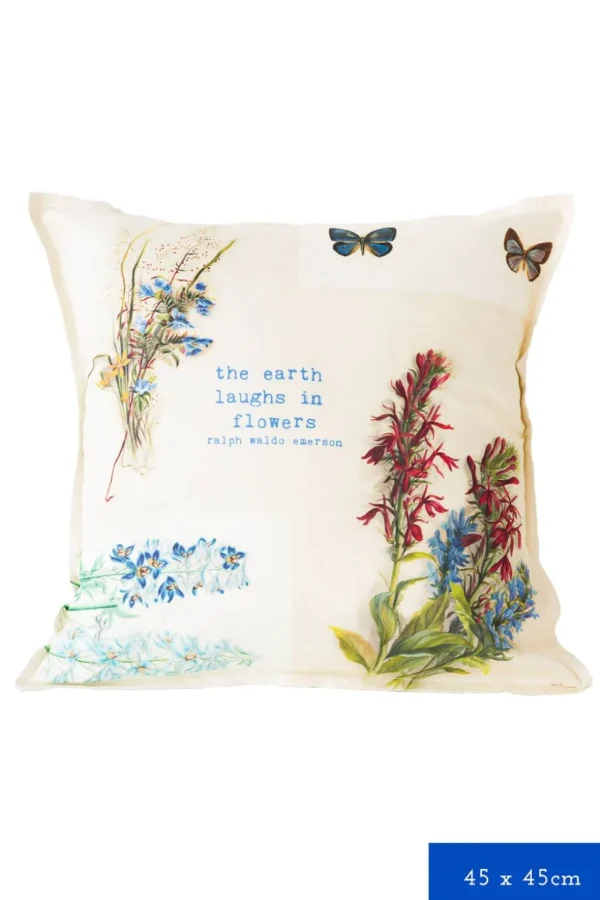 The Earth Laughs Cushion Cover *Organic Cotton
