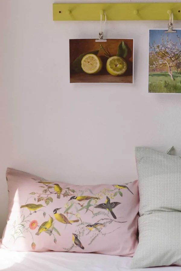 Yellow Birds Pillowcase Set *Organic Cotton
