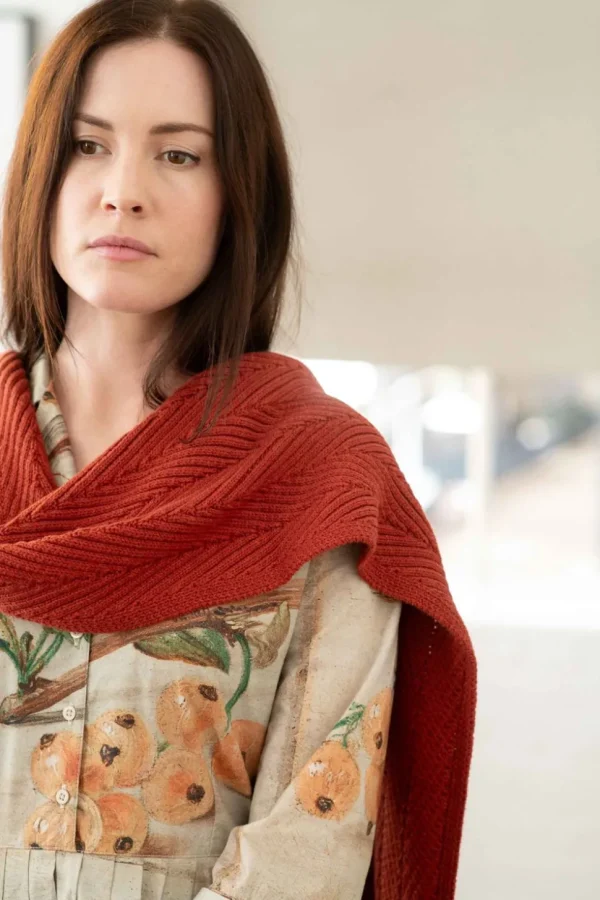 Zigzag Scarf Rust *Organic Cotton